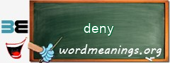 WordMeaning blackboard for deny